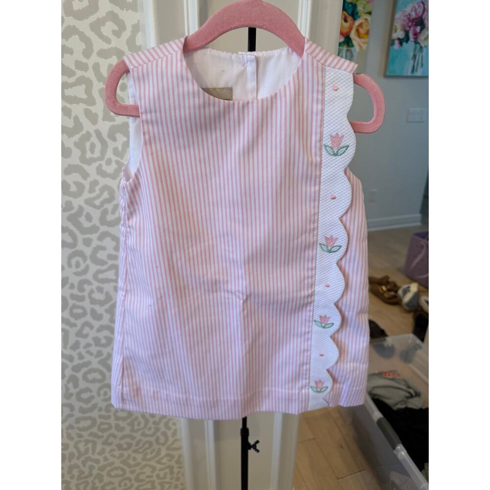 Marco & Lizzy Girls Pink Serena A-Line Scalloped Dress Size 3Years - Picture 2 of 6